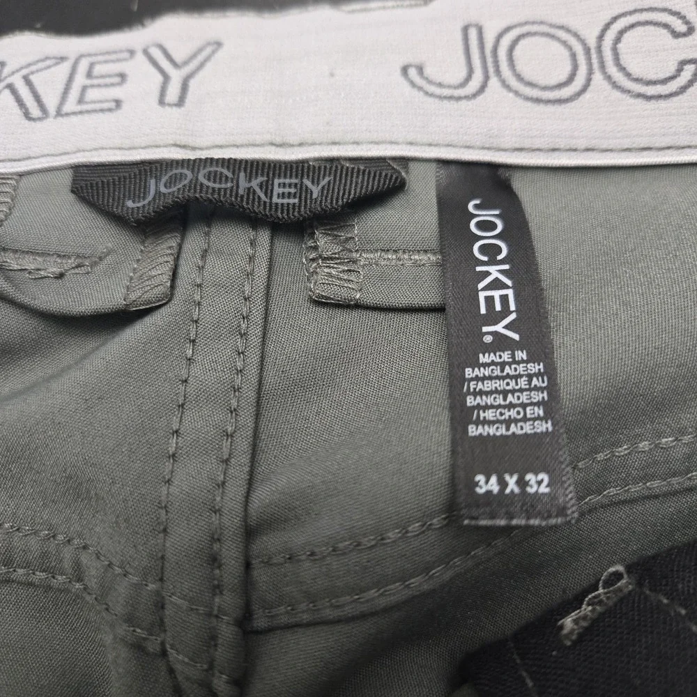 Jockey Pants Mens 34 x 32 Green Comfort Waist‎ Outdoors Gorpcore Hiking Utility - Picture 7 of 9